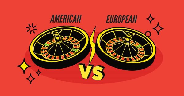 Forskjellen mellom amerikanske og europeiske rulettbrett